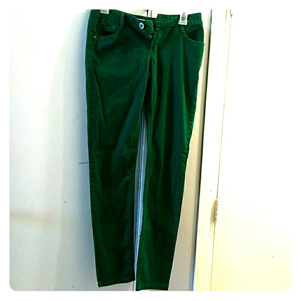 No Boundaries green skinny  pants